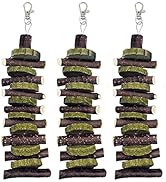 Bunny Chew Toys for Teeth,Natural Fruit Twigs Handmade Timothy Hay Grass Cakes Pet Snacks for Gui...