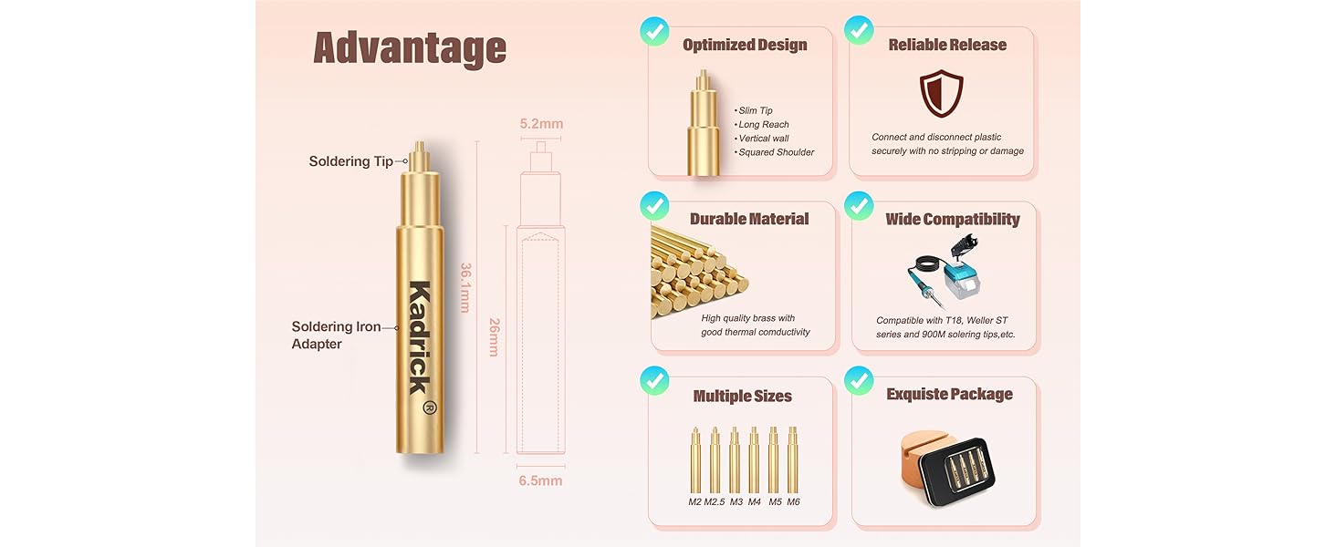 Heat Set Insert Tool M2 M2.5 M3 M4 M5 M6