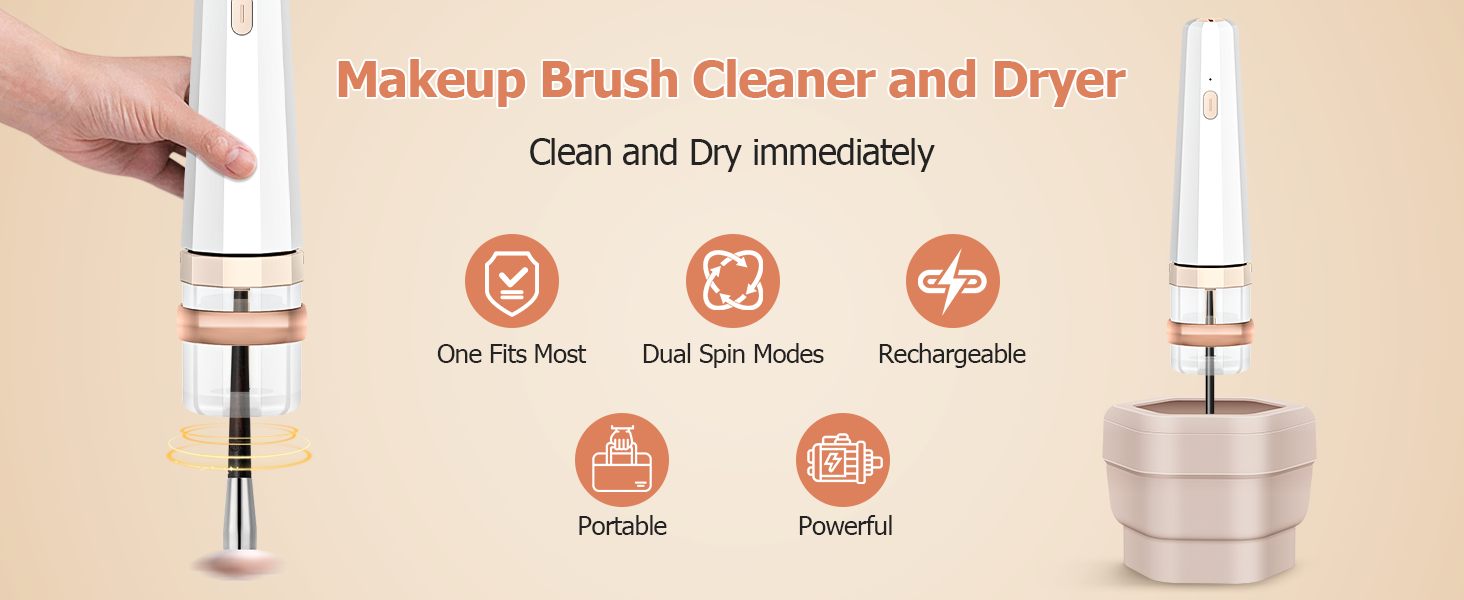 Electric makeup brush cleaner machine make up brush cleaner women foundation brush cleaner holder 