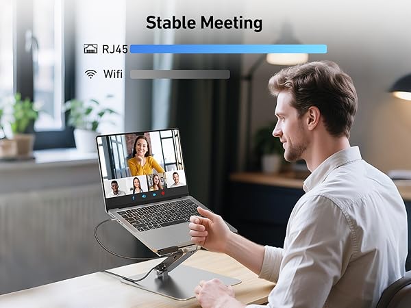 BENFEI Laptop Stand with USB C 6in1 Docking Station