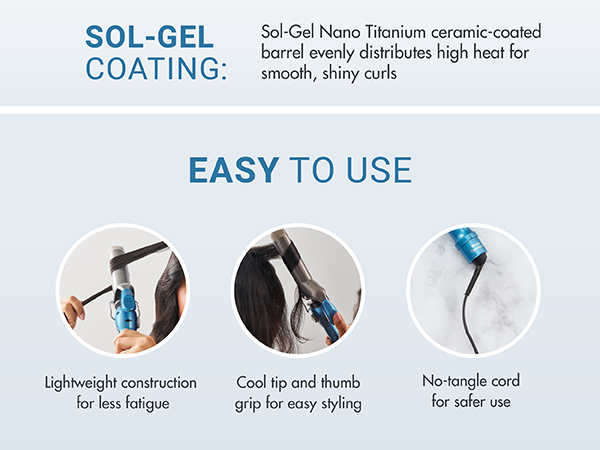 BaBylissPRO Nano Titanium Professional Spring Curling Iron Module 3