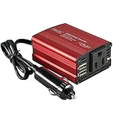 FOVAL 150W Car Power Inverter 12V DC to 110V AC Converter Vehicle Adapter Plug Outlet with 3.1A D...