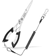 Pullther fishing Stainless Steel Fishing Pliers,Needle Nose Pliers Fishing,Fishing Gear Hook Remo...
