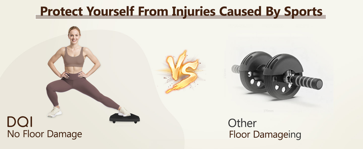Stable DQI pilates board designed for safer training compared to unstable exercise rollers