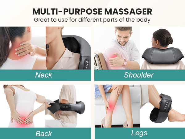 Nekteck Shiatsu Neck Massager for Pain Relief Deep Tissue with Heat gifts for men women birthday