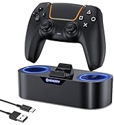 NEWDERY PS5 Controller Charger Station, Fast Charging Dock for PlayStation 5 Controllers, Single ...
