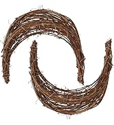 Homoyoyo Moon Wreath - 9.25" Half Moon Grapevine Wreath Rings Form Shaped for DIY Craft Lovers,Fl...