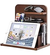 Homde Gift for Men/Dad/Husband, Solid Wood Cell Phone Stands Nightstand Organizer for Phone, Tabl...