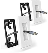 LEENUE Brush Wall Plate with Mounting Bracket, Cable Pass Through Decorator Cover for Low Voltage...