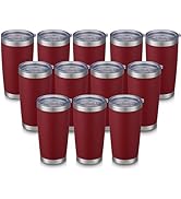Cool Yoleb 20 oz Tumblers Bulk Stainless Steel Tumbler with Lid Double Wall Vacuum Insulated Coff...