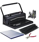 Binditek Spiral Binding Machine, Manual Punch &amp; Electric Coil Inserter, 46 Disengageable Dies, Ad...