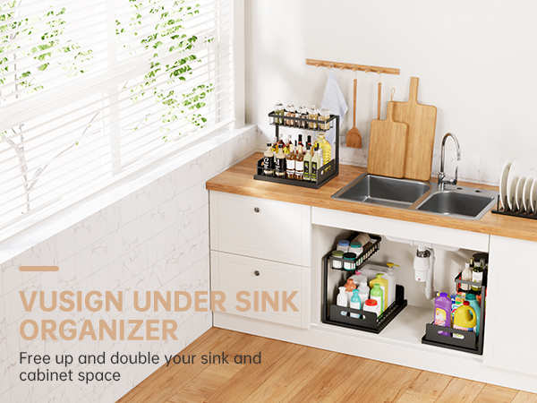 sink organizer rack for kitchen