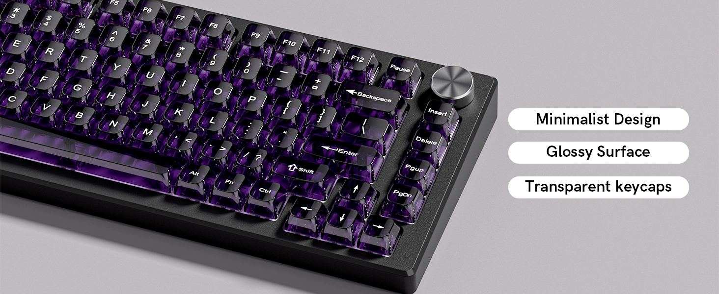 Clear keycaps,Transparent Keyboard keycaps,Jelly Key caps Set,Shine Through keycap,MDA Profile caps