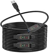 LDKCOK Active USB 3.0 Extension Cable 60ft– Male to Female Extender Cord, USB Extension Cable for...