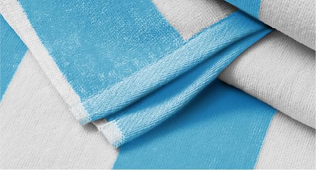 close up of cotton towel to see texture and edge