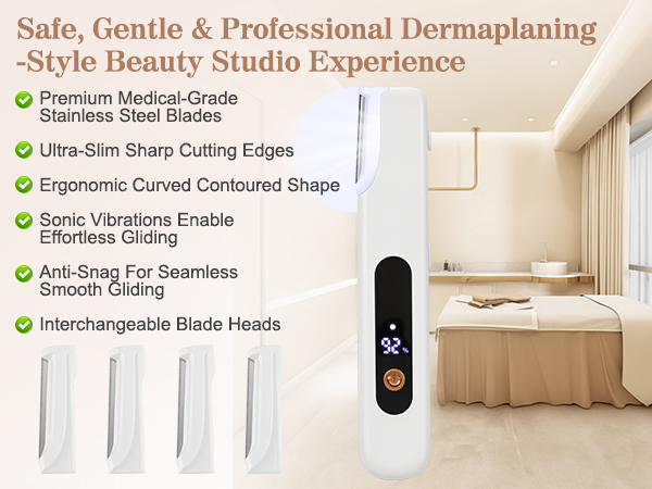 Electric Sonic Dermaplaning Tool for Women,