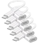 USB C to Lightning Headphone Audio Adapter, Type C Male to Female Lightning Earphone Converter wi...