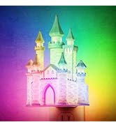 DORESshop Night Lights Plug into Wall,3D Printed Castle RGB Night Light,10-Color Change NightLigh...