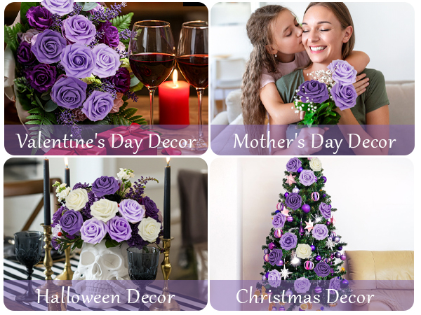 Artificial Flowers, Foam Roses Perfect for DIY Wedding Bridal Bouquets Shower Flower 