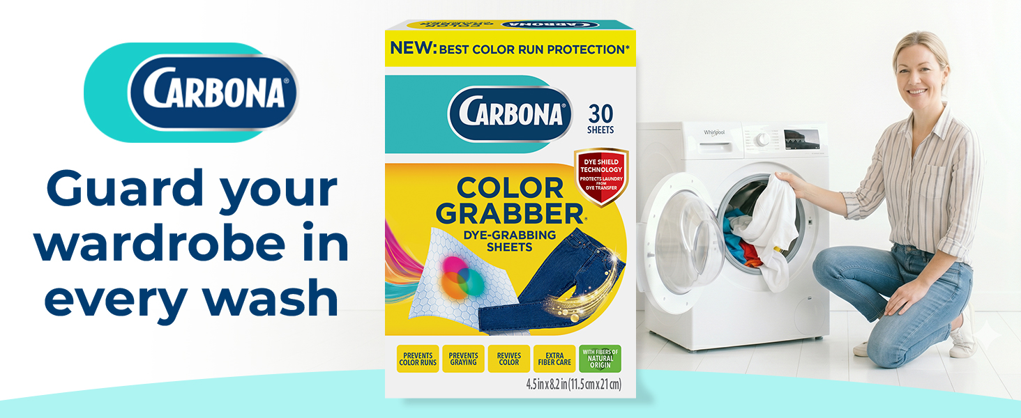 Carbona Color Grabber sheets prevent color transfer and protect clothes during mixed laundry loads