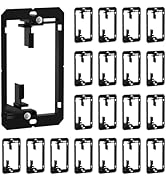 FGB 20 Pack Low Voltage Mounting Bracket, 1 Gang Low Voltage Box Brackets for Single Gang Wall Pl...