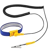 FEITA Anti Static Wrist Strap, 7.5" Antistatic Wristband Adjustable Grounding Bracelet, 10‘ Exten...