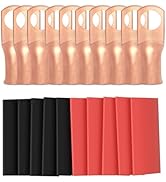 10pcs 4 Awg - 3/8 (M10) Sanuke Wire Lugs 4 Gauge Ring Terminal Connectors Ends, Heavy Duty Wire C...