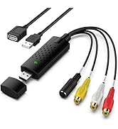 Bingxue VIDEO/AUDIO Capture Card,2.0 USB VHS to Digital Converter,AV to USB Convert Analog to Dig...