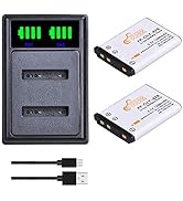 Li-40B Li-42B NP-45 NP-45A NP-45S EN-EL10 D-Li63 Li108 NP-80 KLIC-7006 Battery and Charger Compat...