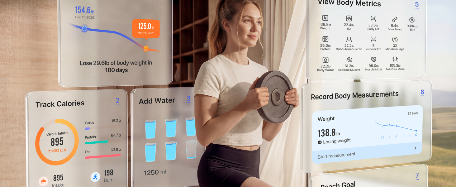 Smart Scale for Body Weight Digital Bathroom Scale BMI Weighing Bluetooth Body Fat Scale