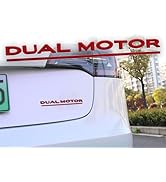 1 Pack YJMOTOR Model 3 Y Dual Motor Emblem Underline Badge Letters Sticker Compatible with Tesla ...
