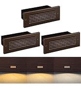 LEONLITE Dimmable LED Step Lights 120V-277V, 2700K/3000K/4000K 3CCT Selectable, 4.5W 300LM Anti-G...