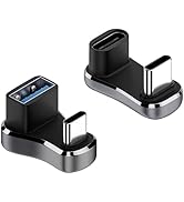 Duttek 180 Degree USB C Male to USB Female Adapter, U Shape USB C to USB A Adapter with 0.43in Sp...