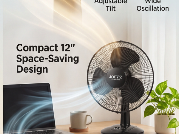 7.25 ft per sec airflow fan for small room cooling