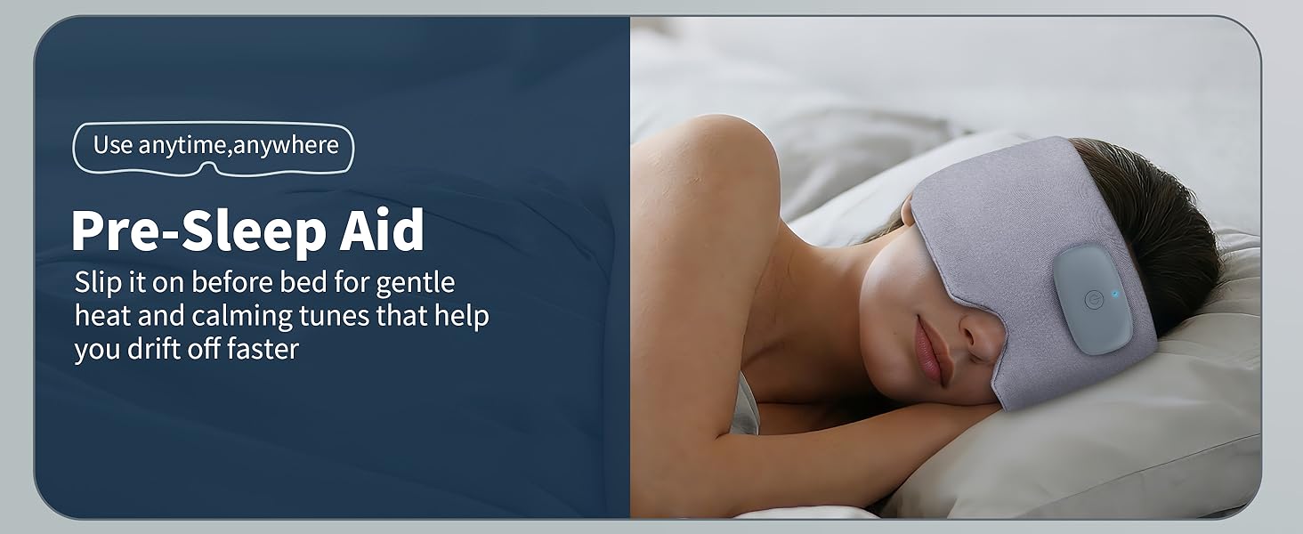 heated sleep mask with bluetooth headphones