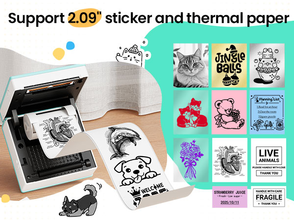mini sticker printer maker