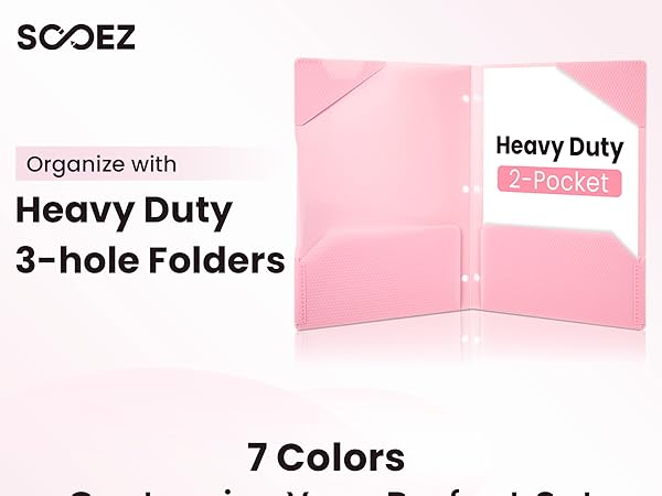 heavy duty 2 pockets folders with writable label for 3 ring holed