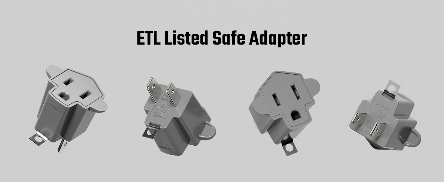 3-2 Prong Adapters Grounding Adapter UL Listed