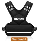 KUKZO Adjustable Weighted Vest Woman Men, 6-12lb/12-18lb/20-32lb Weight Vest with 6 Ironsand Weig...