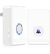 Greencycle Wireless Doorbells for Home, Wireless Doorbell, Plug and Play, 48 Ringtones, 5 Levels ...