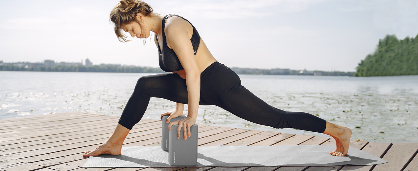 yoga blocks 2 pack pilates block yoga mat and blocks cork yoga blocks yoga blocks 2 pack with strap