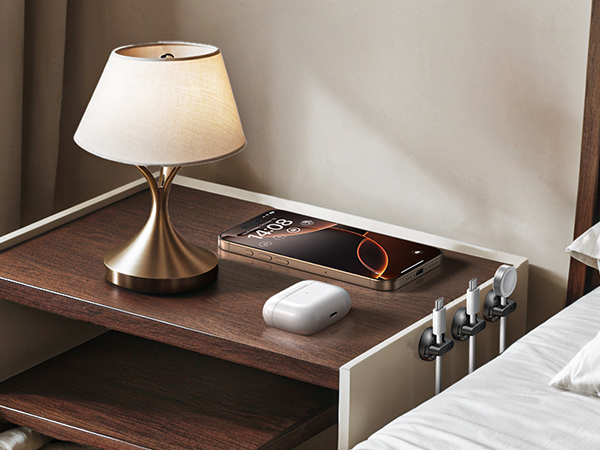 cord holder for nightstand 