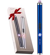 COMANYI Electric Lighter Rechargeable Plasma Flameless USB Lighter with Safety Lock Dual Arc LED ...