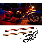 YONGMING Led Brake Light Strip Tail Stop Turn Signal Flexible Led Light for Motorcycle Bike Red a...