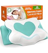TranquilMoments Cervical Neck Pillow for Sleeping, Memory Foam Side Sleeper Pillow, Ergonomic Pil...