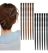 12 Pcs Vintage Wood Hair Sticks Bamboo Shape Hair Chopsticks Japanese Chinese Hairpin Decorative ...