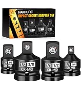 Socket Adapter Set Tools for Men - 1/4" 3/8" 1/2" Impact Adapter Father's Day Gifts from Daughter...