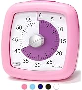 Secura 60-Minute Visual Timer, Silent Study Timer for Kids and Adults, Time Clocks, Time Manageme...