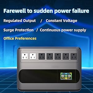Gitroso 1000VA/500W UPS: Reliable Power Protection for Your Devices
