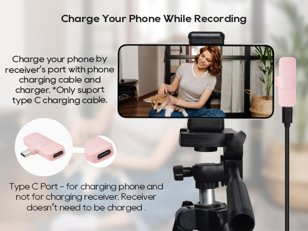 mini wireless mic for iphone Android phone can Charge Your Phone While Recording